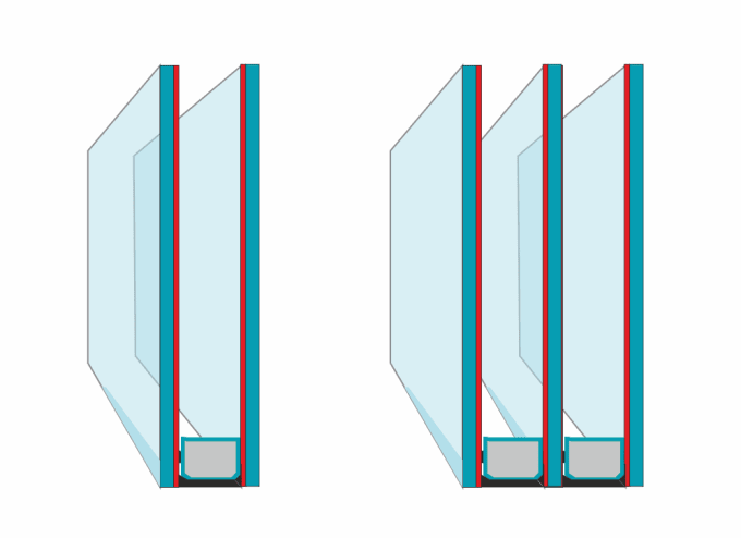 Однокамерные и двухкамерные стеклопакеты